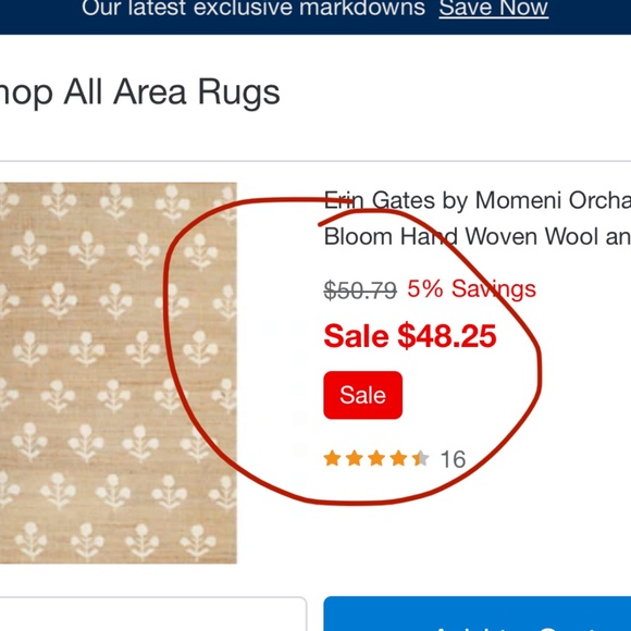 Flower Design Throw Rug - Picture 7 of 7